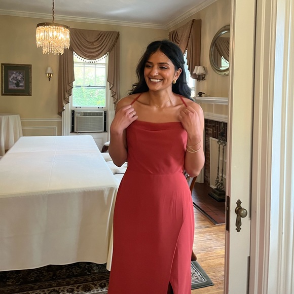 AZAZIE X KENDALL + KYLIE
Cowl Scoop Chiffon Mermaid Dress Terracotta - Picture 5 of 9